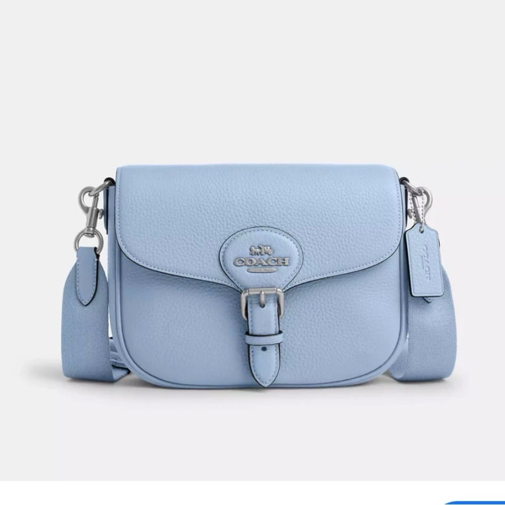 Coach Sky Blue Leather Crossbody Bag